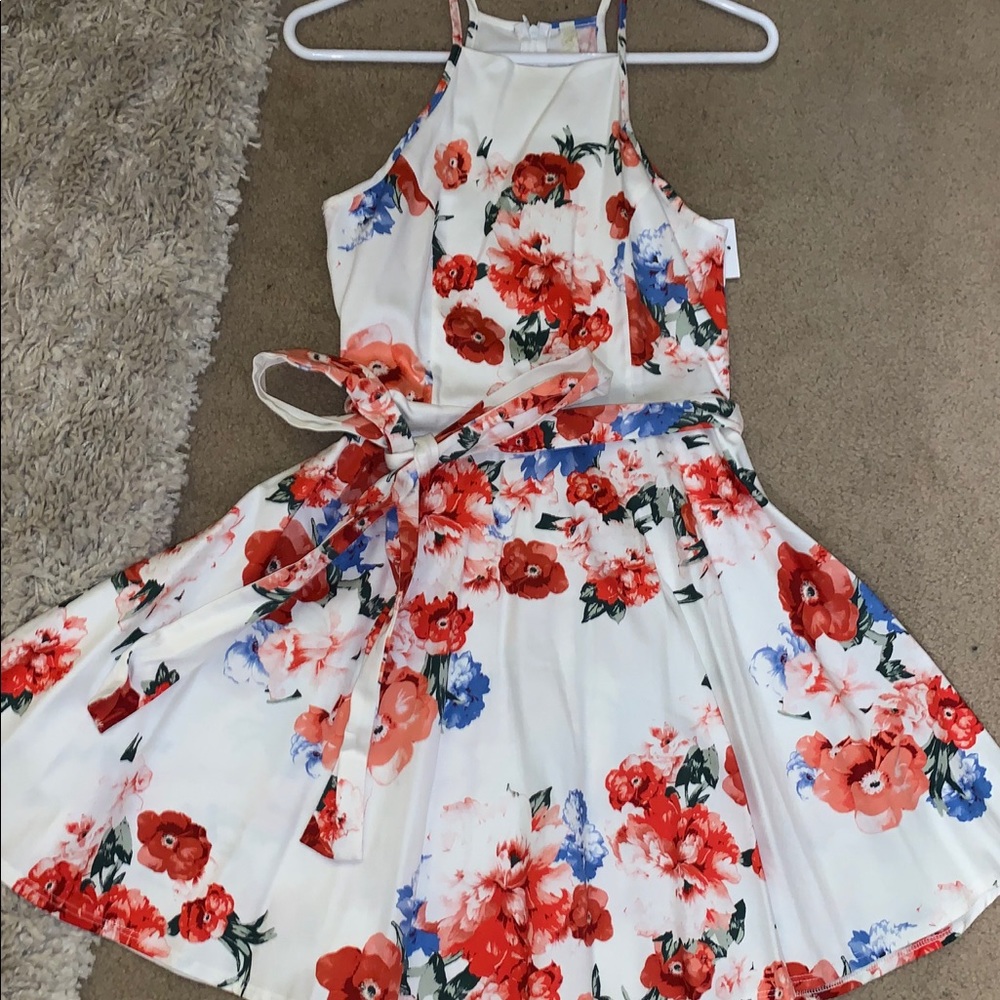 Floral Dress with Bow
